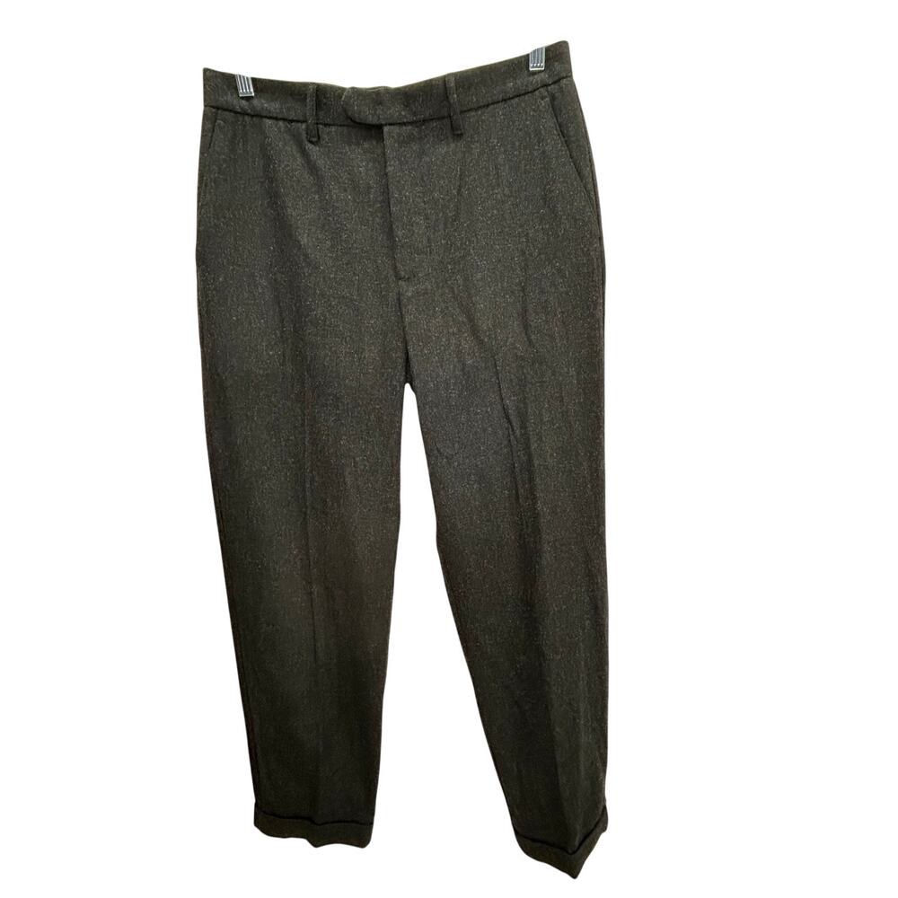 J Crew men’s black wool trousers 32 classic work straight leg